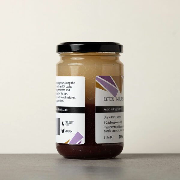 Majestic Synergy | Organic Gold & Purple Sea Moss Gel | Back | Holistic Divinity | 314ml