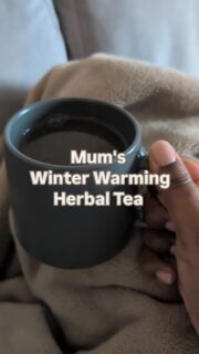 Mum's winter warming herbal tea is something I grew up with. As soon as the colder months arrived, or if anyone felt under the weather, there would always be a pot brewing on the stove. It’s simple, comforting, and feels like a warm hug in a cup.  Each ingredient plays its own supportive role:  ▪️ Ginger helps warm the body and support circulation (I usually grate mine, but you can also cut into pieces)
▪️Cinnamon offers gentle warmth and antioxidant support
▪️Cloves are support immunity and have powerful antimicrobial properties
▪️Bay leaves support digestion and overall balance  Add all of the ingredients to a pot with water (I used 1.5lts), gently bring it to the boil, then let it simmer for around 15 minutes.  You can add some lemon or lime and honey when serving.  I also add a couple of spoons of sea moss for additional minerals, which melts straight into the warm tea.  Let me know if you try it - I hope you love it as much as I do! 🤎✨