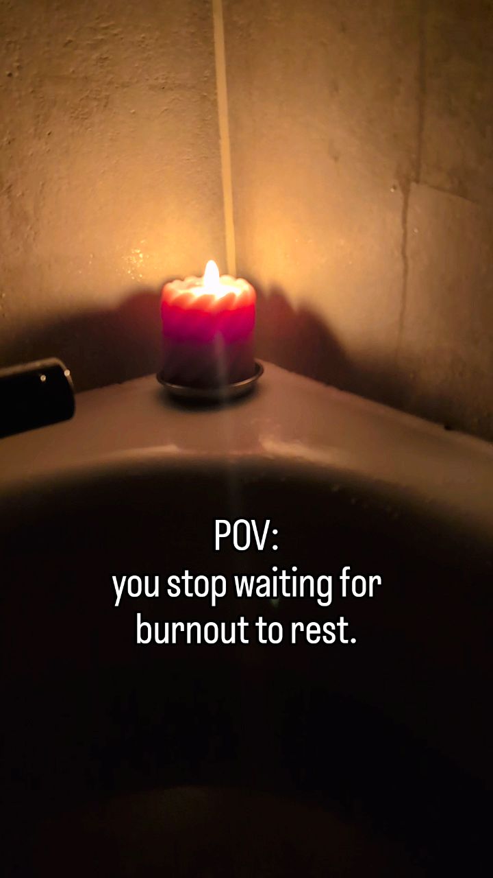 You can’t pour from a place that’s constantly running on empty. 🕯️✨  #selfcarematters #holisticwellness #fillyourcup #selfpreservation #candlelitbath